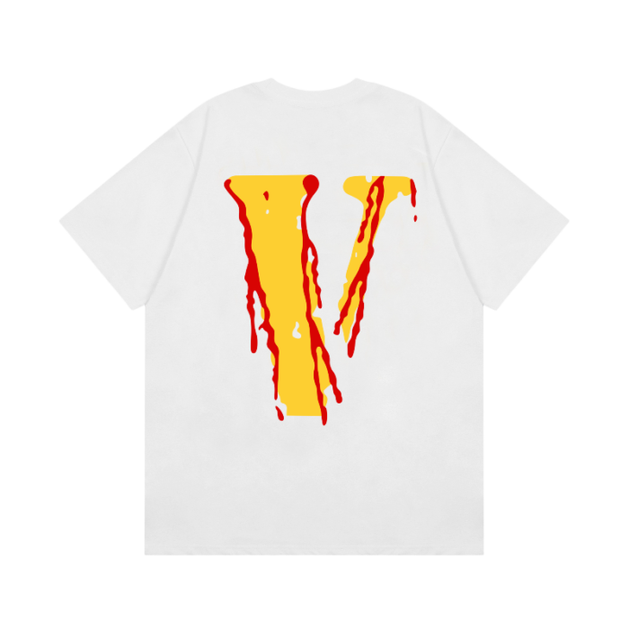 Vlone Smiley Face Blood Drip T- Shirt - Image 3