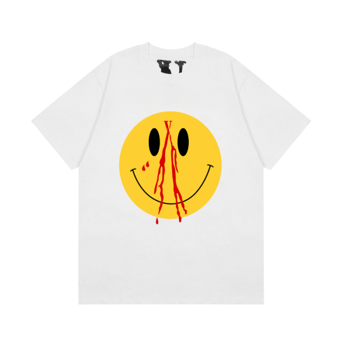 Vlone Smiley Face Blood Drip T- Shirt - Image 2