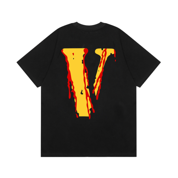 Vlone Smiley Face Blood Drip T- Shirt - Image 5