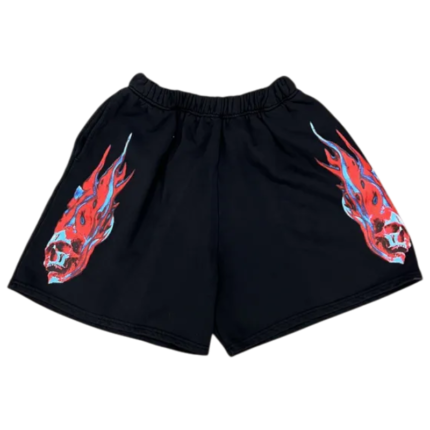 Vlone Skully Red Flame Short