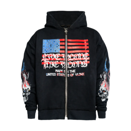 Vlone Flag Zip Up Hoodie