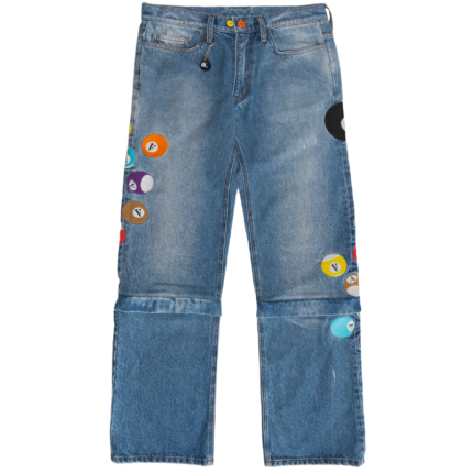 8 BVLL SKATER JEANS with “V” BALL KEYCHAIN